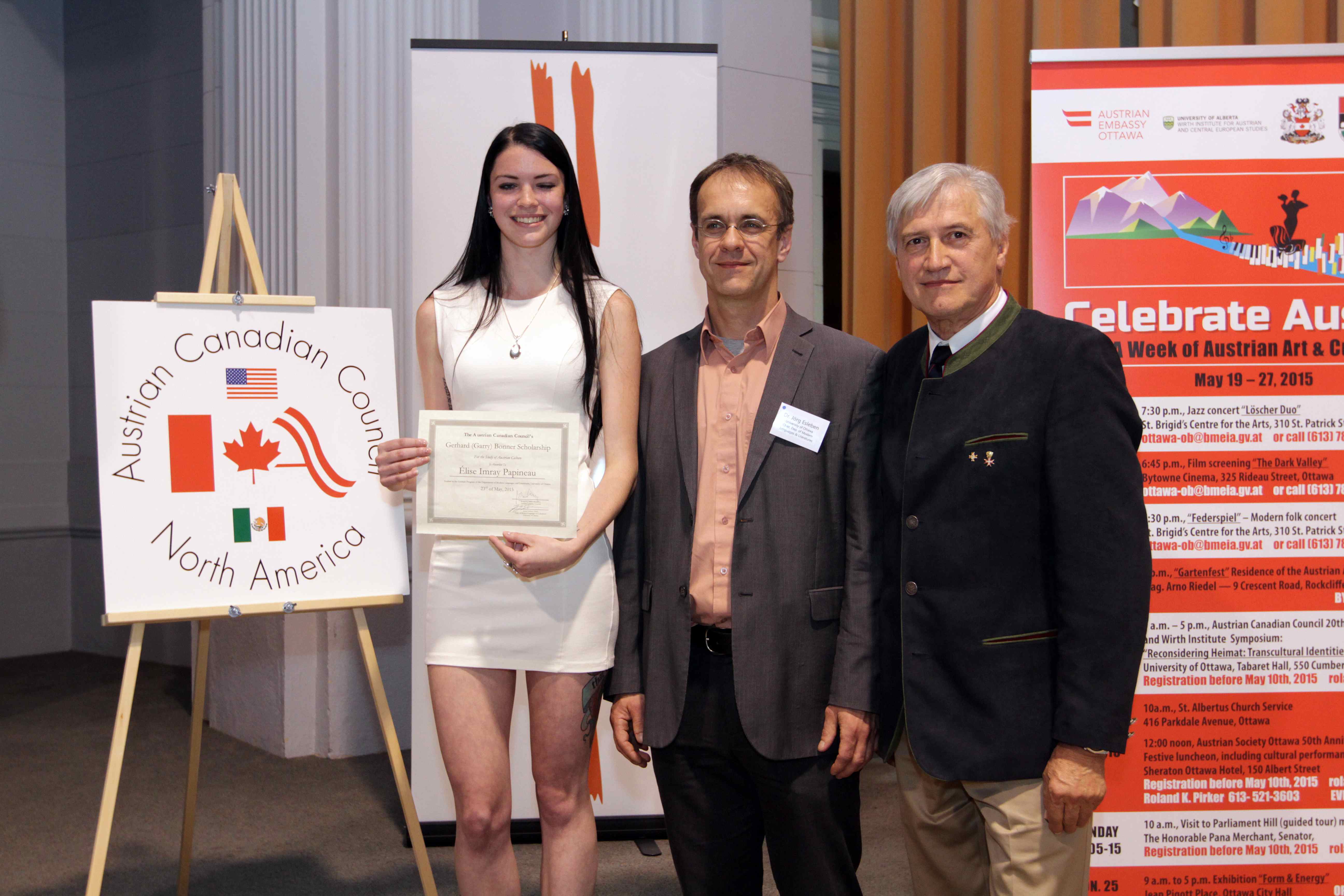 Presentation of the ACC’s Gerhard Bonner Scholarship Presentation of the ACC’s Gerhard Bonner Scholarship